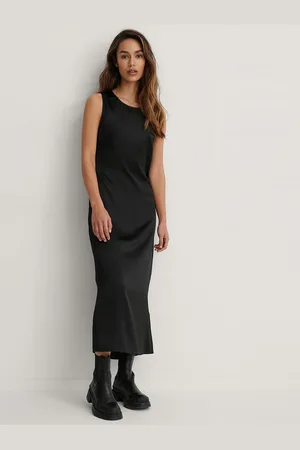 NA-KD Women Black Open Back Maxi Dress