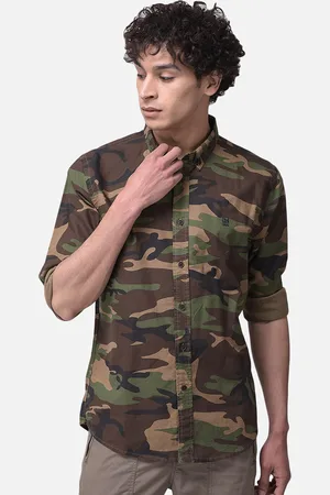 Woodland Men Multicoloured Slim Fit Printed Casual Shirt