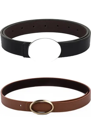 Kastner Women Set of 2 Black & Brown Belts