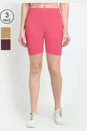 GRACIT Women Pack Of 3 Cycling Sports Cotton Shorts