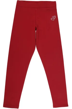 V-Mart Girls Black Solid Cotton Jeggings
