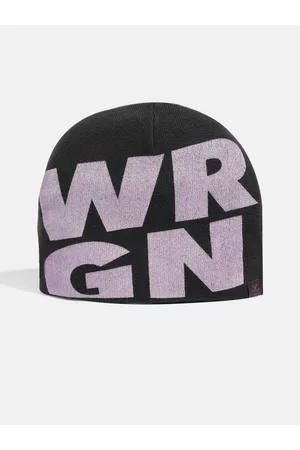 WROGN Unisex Black & Mauve Solid Acrylic Beanie Cap
