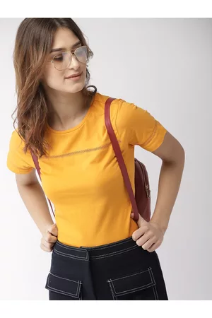 Mast & Harbour Women Yellow Solid Top