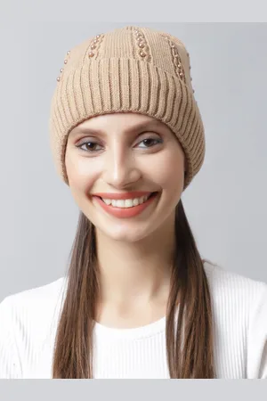 Loom Legacy Women Beige Acrylic Beanie