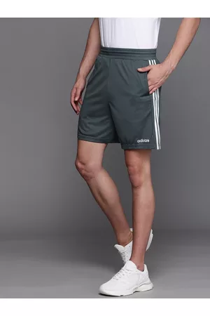 adidas Men Charcoal Grey Solid Design 2 Move Classics Sports Shorts With Side Stripes