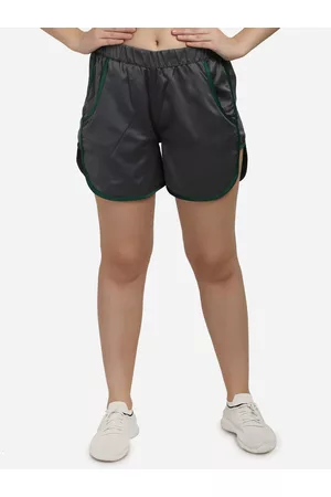 Smarty Pants Women Grey Training or Gym Sports Shorts