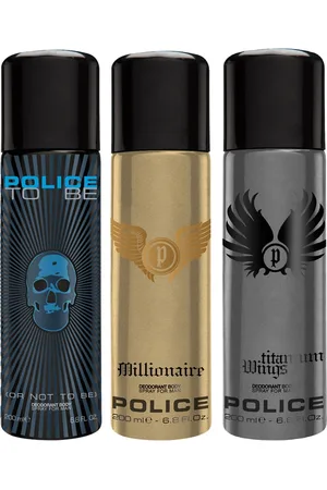 Police Men Set of 2 To be Man + Millionaire + Wings Titanium Deodorants