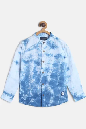 TALES & STORIES Boys Blue Abstract Printed Casual Shirt