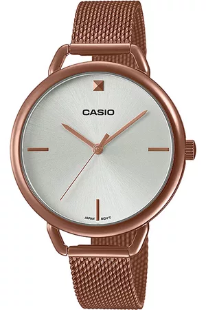 Casio Enticer Ladies Rose Gold & White Analogue Watch A1812 LTP-E415MR-7CDF