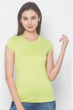 Globus Women Green Round-Neck T-shirt