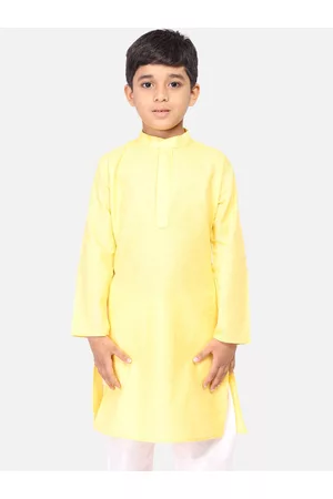 TABARD Boys Yellow Cotton Kurta