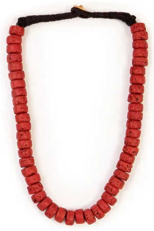 Bamboo Tree Jewels Red Metal Handcrafted Necklace