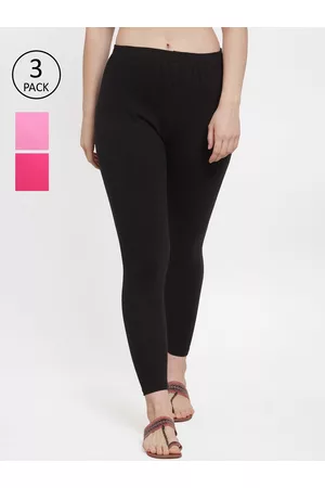 GRACIT Women Pack Of 3 Solid Ankle-Length leggings