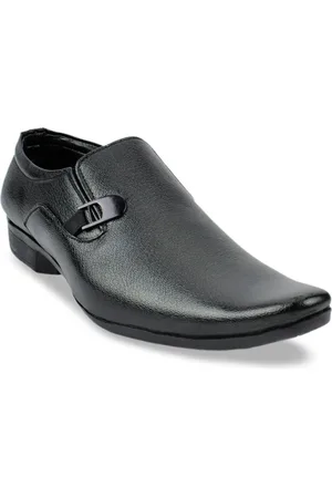 Fashion Victim Men Black Solid Formal Slip-Ons