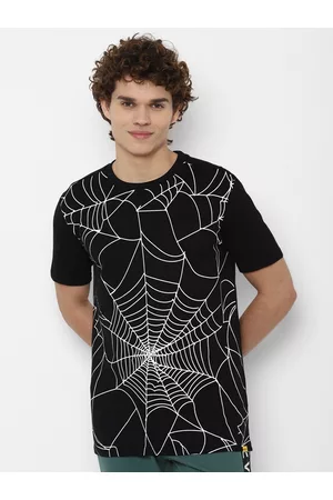 Forever 21 Men Black Graphic Printed T-shirt