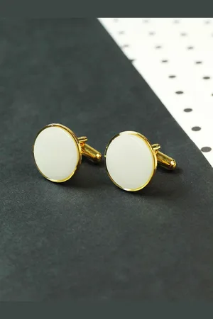 Tossido White & Gold-Toned Cufflink