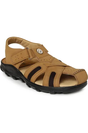 Red Chief Men Brown Leather Sandals