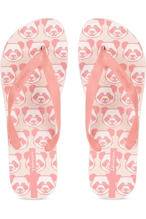Ipanema Women Peach-Coloured & White Printed Thong Flip-Flops