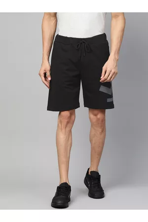 WROGN Men Black Printed Detail Regular Shorts