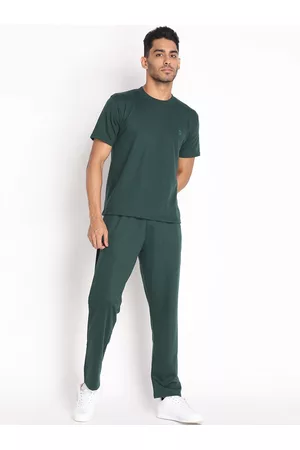 CHKOKKO Men Green Casual Co-Ord Sets