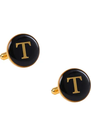 Tossido Men Black & Yellow Cufflink