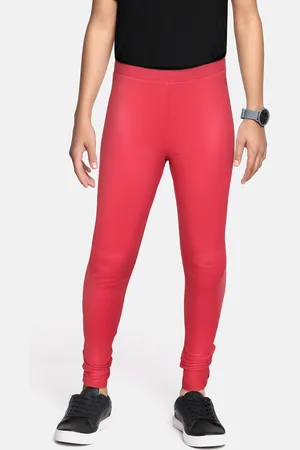 Allen Solly Girls Red Solid Leggings