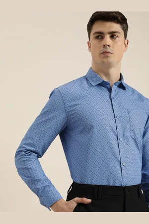 Invictus Men Blue Slim Fit Ditsy Floral Printed Formal Shirt
