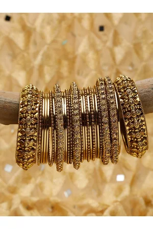 Shining Diva Women Gold Colored Bangle