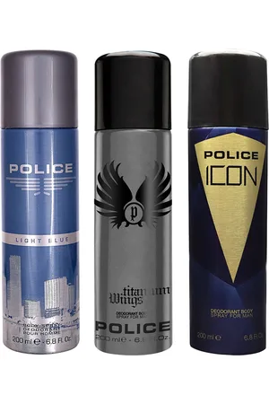 Police Men Set of 3 Deodorants Light Blue, Wings Titanium & Icon - 200ml each
