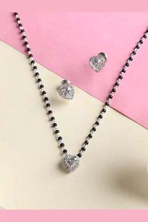 CLARA Woman Silver Valentine Mangalsutra Set