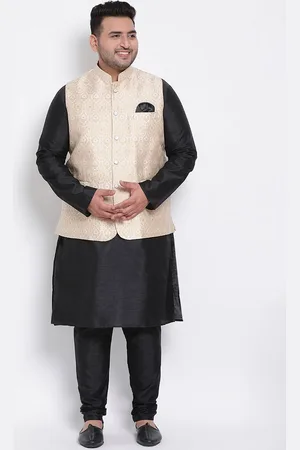 Hangup Men Raw Silk Kurta with Pyjamas