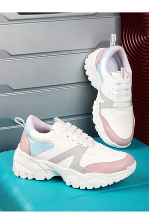 Shoetopia Girls Colourblocked Sneakers