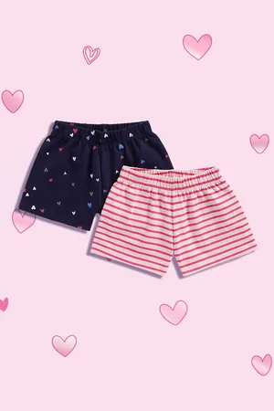 Mothercare Girls Pack of 2 Pure Cotton Shorts