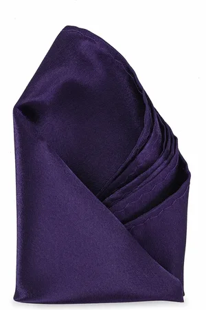 Calvadoss Men Purple Solid Pocket Square