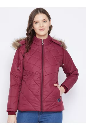 VERO AMORE Women Maroon Hooded Insulator Parka Jacket