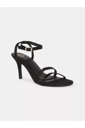 20Dresses Black PU Stiletto Sandals