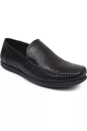 ZOOM Men Black Leather Loafers