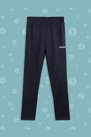adidas Girls Navy Blue Solid Brand Logo Print Detail Logo PT Track Pants