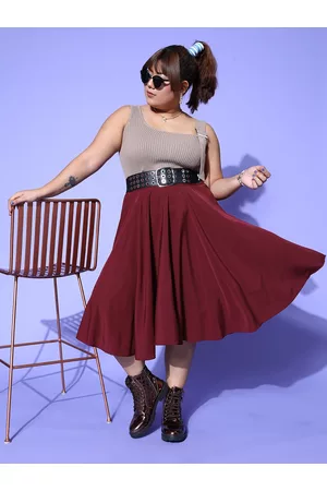 Berrylush Maroon Solid Vacay Attire