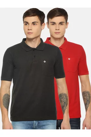dollar Men Multicoloured Solid Polo Collar T-shirt
