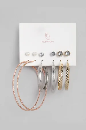 justpeachy Set of 6 Earrings
