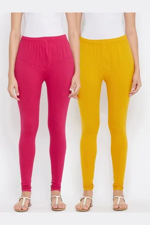 Tulsattva Women Pack Of 2 Solid Churidar-Length Leggings