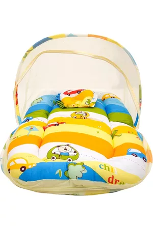 Baby Moo Unisex Kids Multicolour Printed Bedding Tent Mattress Set