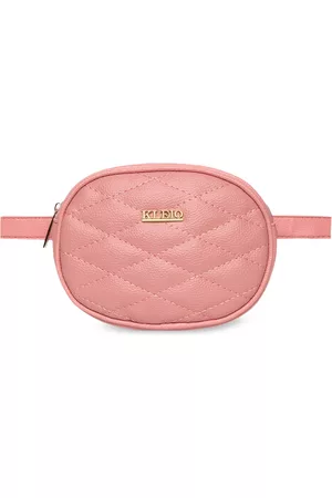 KLEIO Peach-Coloured Solid Pouch Sling Bag