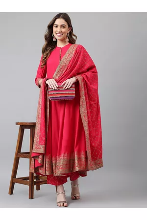 Khushal K Women Pink Kurta with Palazzos & Dupatta