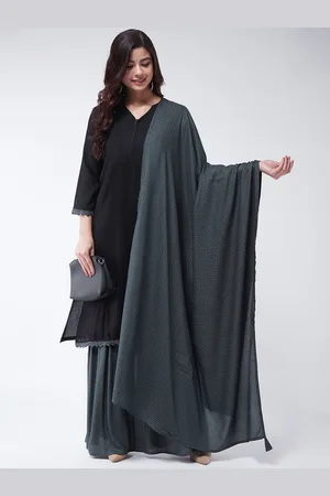 InWeave Grey Printed Dupatta
