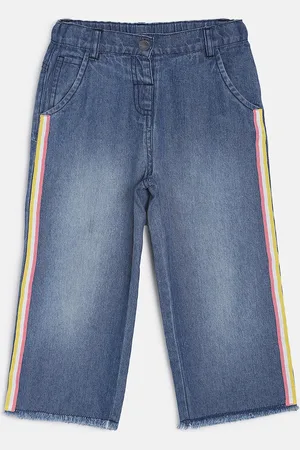 MINI KLUB Infant Girls Blue Regular Fit Mid-Rise Clean Look Jeans