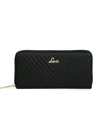 LAVIE Chevron Women Black Zip Around Wallet