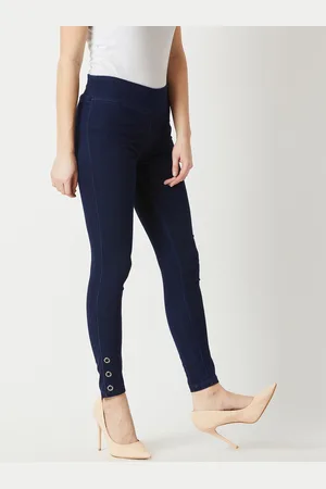 Miss Chase Women Navy Blue Super Skinny Fit Jeggings