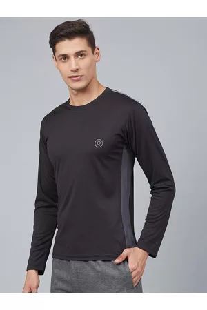 CHKOKKO Men Black Solid T-shirt